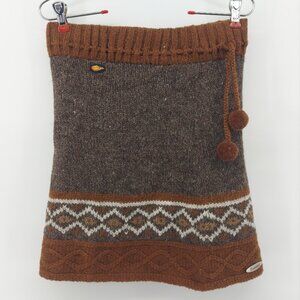 Everest Designs Wool Knit Skirt Cableknit Brown and Gray Size Small